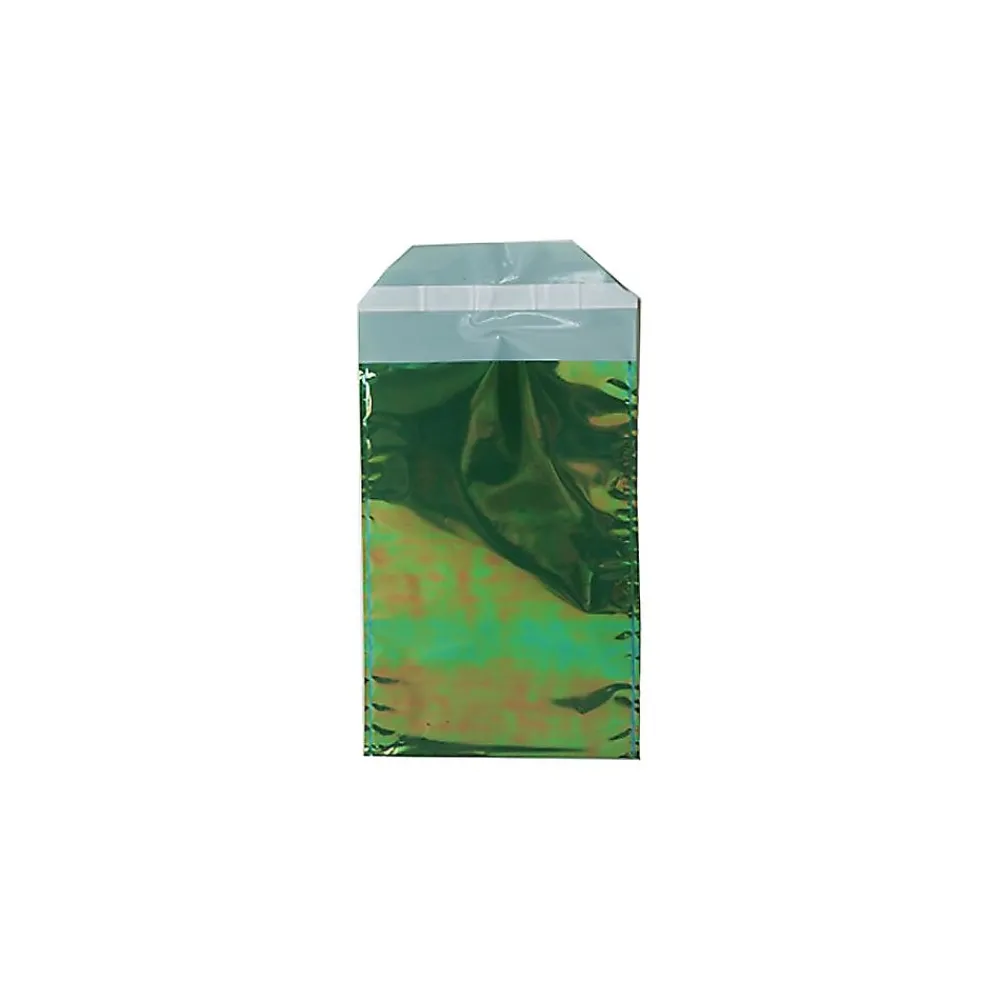 Best JAM Paper 5.25 x 8 Open End Foil Envelopes with Self-Adhesive Closure, Green Metallic, 25/Pack (1323270)