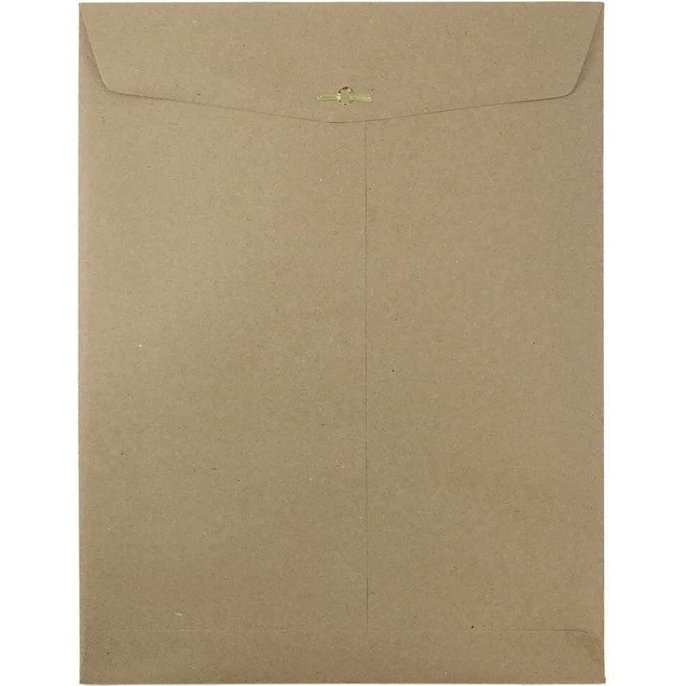 Outlet JAM Paper 10 x 13 Open End Kraft Catalog Envelopes with Clasp Closure, Brown Kraft Paper Bag, 50/Pack (563120854i)