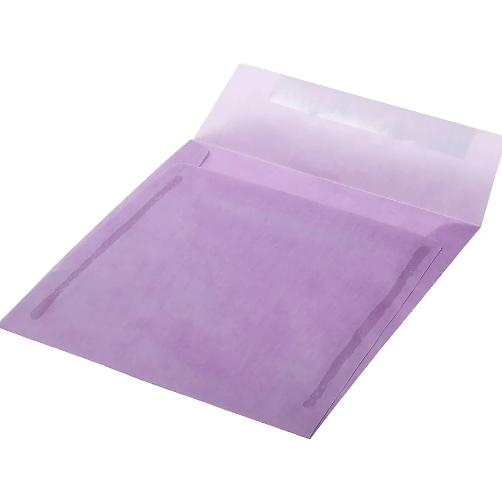 Clearance JAM Paper 6.5" x 6.5" Square Translucent Vellum Invitation Envelopes, Purple, 25/Pack (2812713)