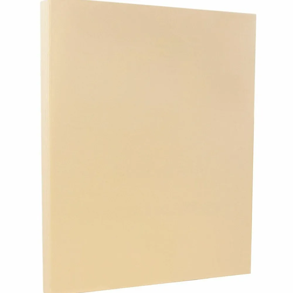 Card Stock*JAM Paper 8.5" x 11" Vellum Bristol Cardstock, 67lb, Ivory, 100/pack (169828G)