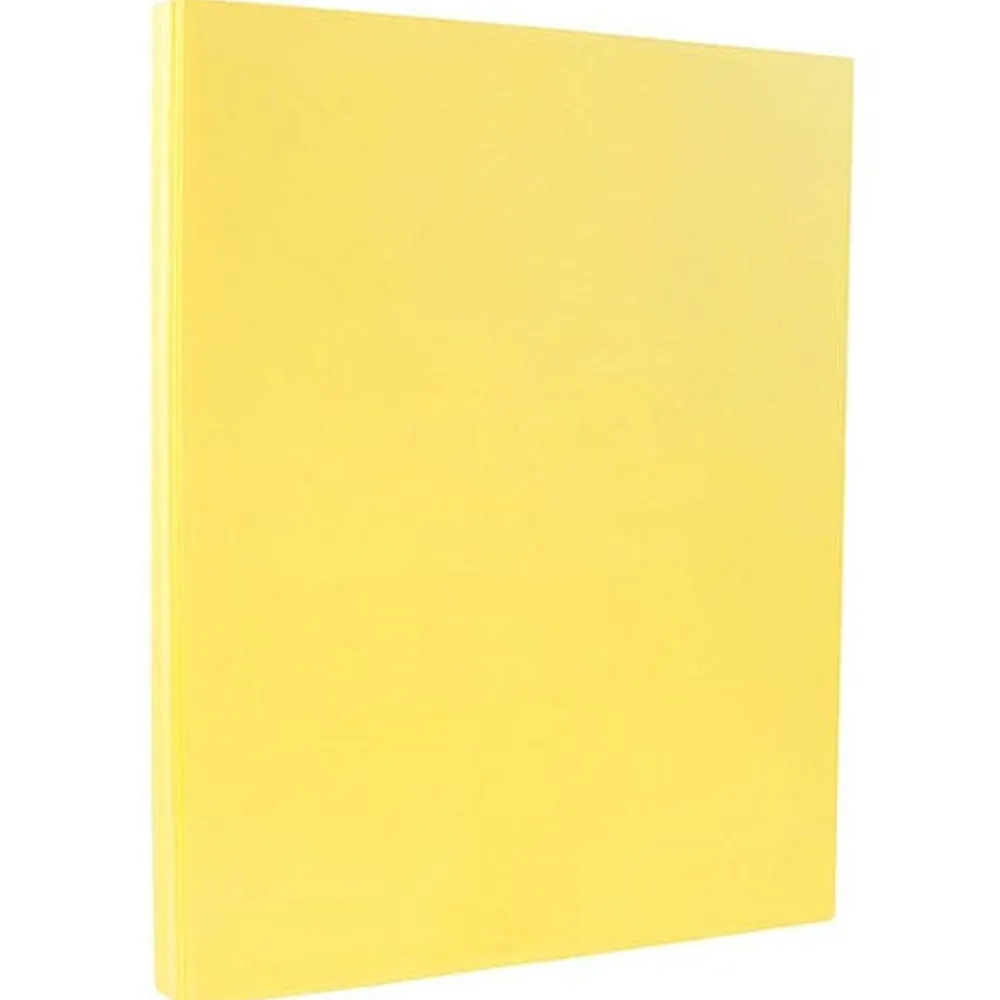 Card Stock*JAM Paper 8.5" x 11" Vellum Bristol Cardstock, 110lb, Canary Yellow, 100/pack (816917020G)