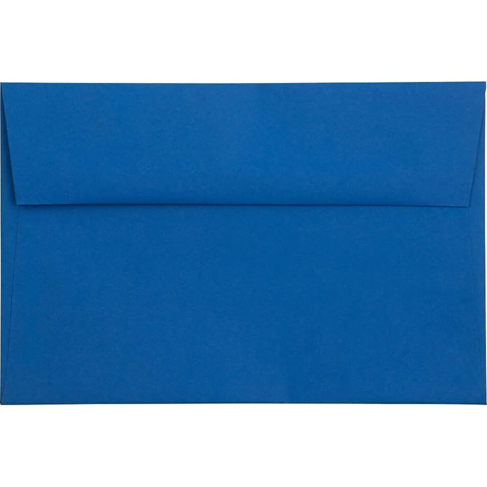 JAM Paper A9 Invitation Envelope 5 3/4" x 8 3/4", Presidential Blue, 25/Pack (563916910)