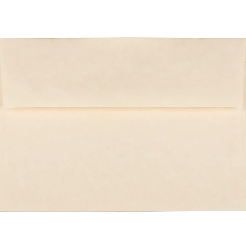 New JAM Paper A7 Parchment Invitation Envelopes, 5.25 x 7.25, Natural Recycled, 25/Pack (35394)