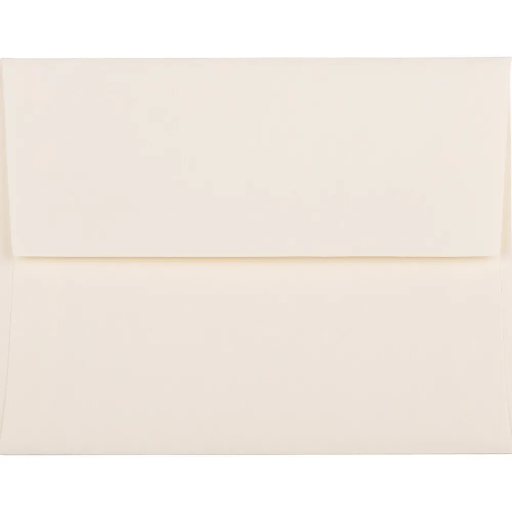 Hot JAM Paper A2 Strathmore Invitation Envelopes, 4.375 x 5.75, Natural White Linen, 50/Pack (99761I)