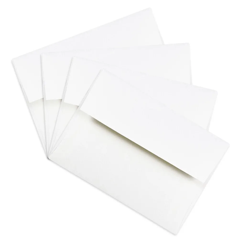 Discount JAM Paper A2 Strathmore Invitation Envelopes, 4.375 x 5.75, Bright White Wove, 50/Pack (191151I)