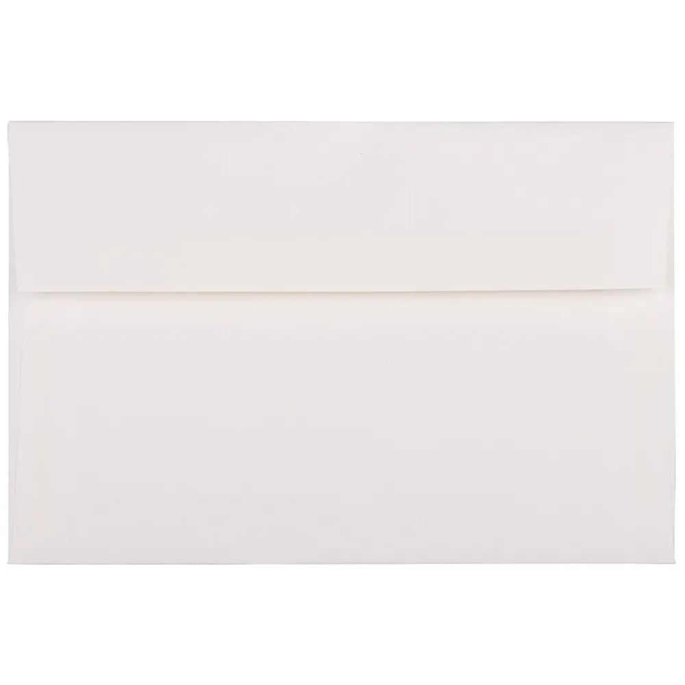 New JAM Paper A9 Strathmore Invitation Envelopes, 5.75 x 8.75, Bright White Wove, 25/Pack (31911140)