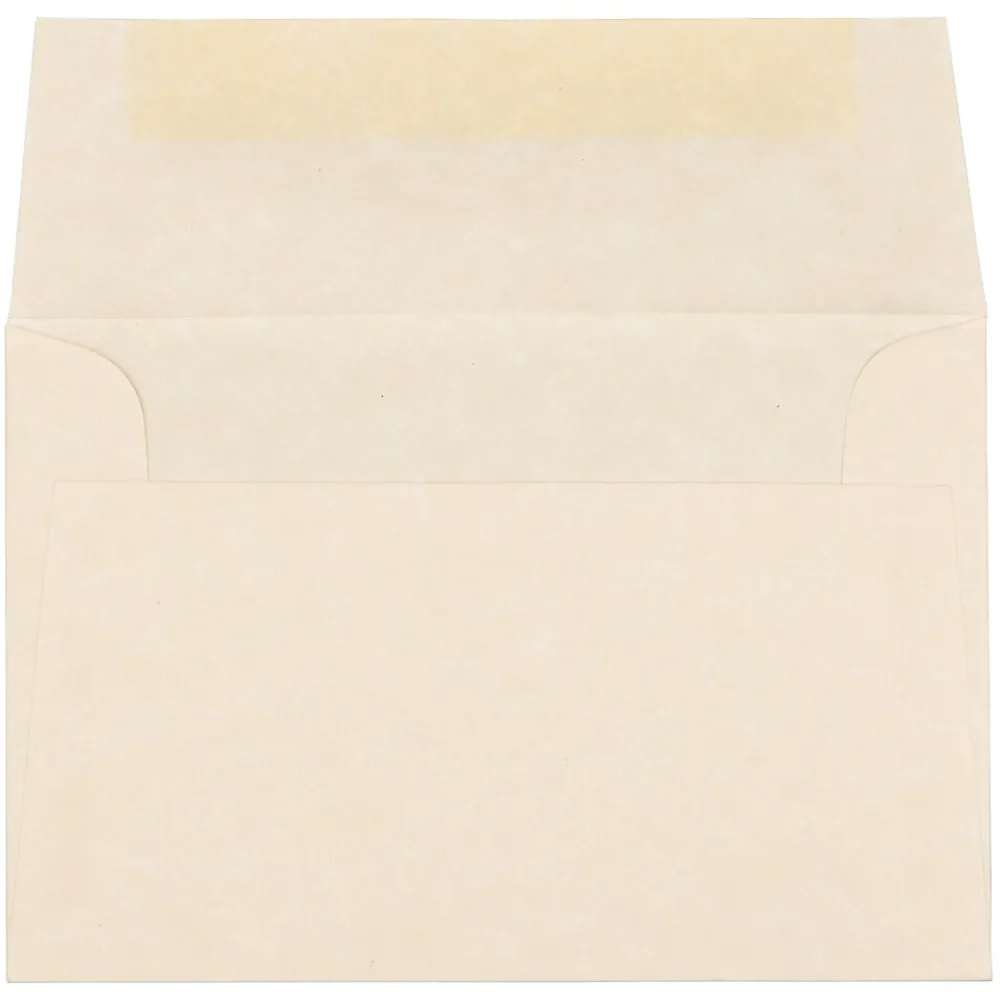 Sale JAM Paper 4Bar A1 Parchment Invitation Envelopes, 3.625 x 5.125, Natural Recycled, 25/Pack (900795107)