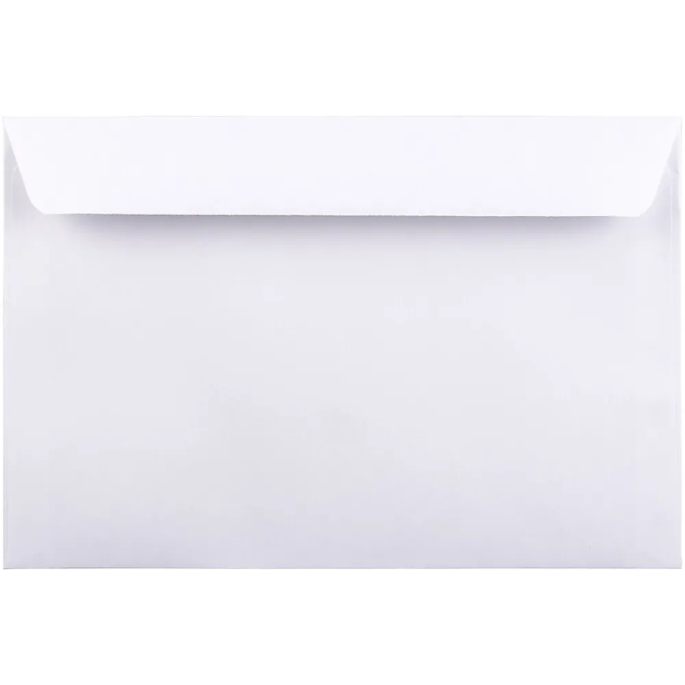Hot JAM Paper Booklet Envelope, 6" x 9", White, 25/Pack (4238)