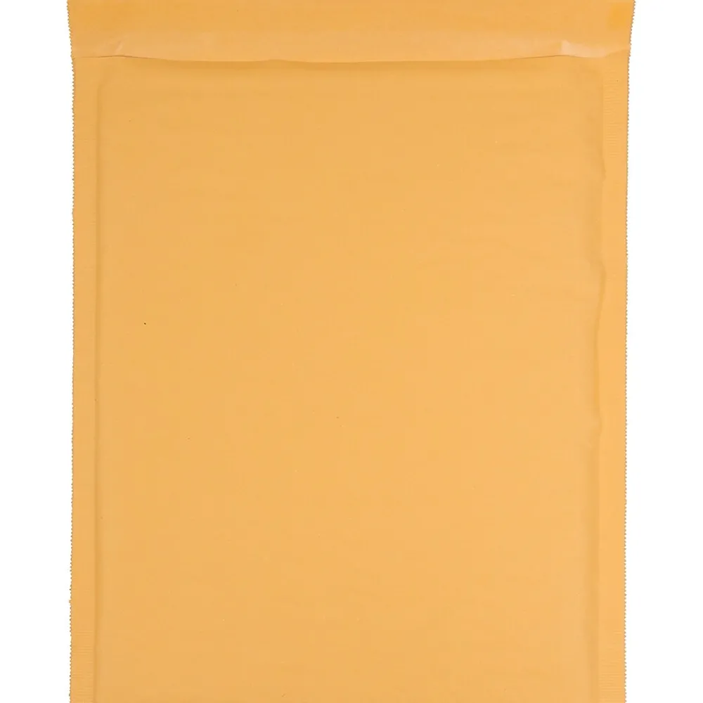 Clearance JAM Paper Bubble Lite Padded Mailers, Size 7, 14 1/4 x 18 1/2- Brown Kraft, 100/Pack (GCST657H)