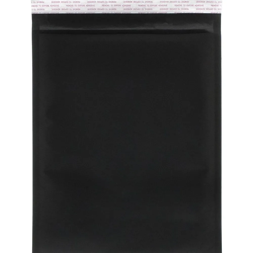 JAM Paper ® Bubble Lite Padded Mailers, 9 x 12, Black Kraft, 100/Pack (kp9x12bld)
