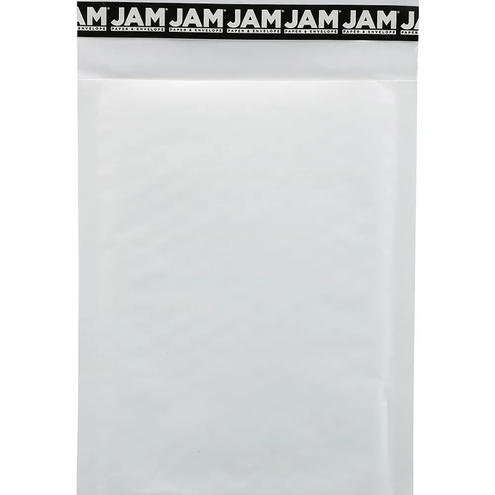 Clearance JAM Paper Bubble Lite Padded Mailers, Size #0, 6" x 8 1/2", White Kraft, 25/Pack (2812719)