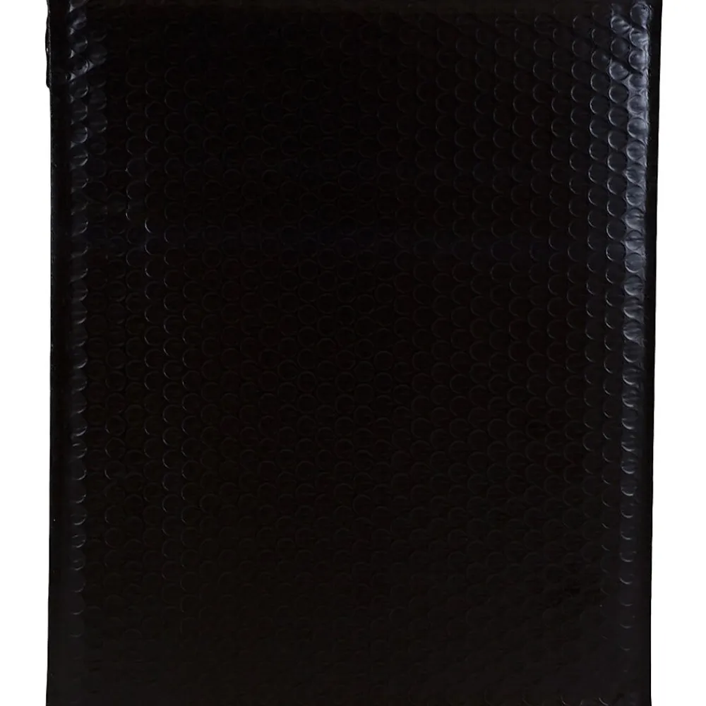 JAM Paper Bubble Padded Mailers with Peel and Seal Closure, 10" x 13", Black Matte, 12/Pack (V0140117)