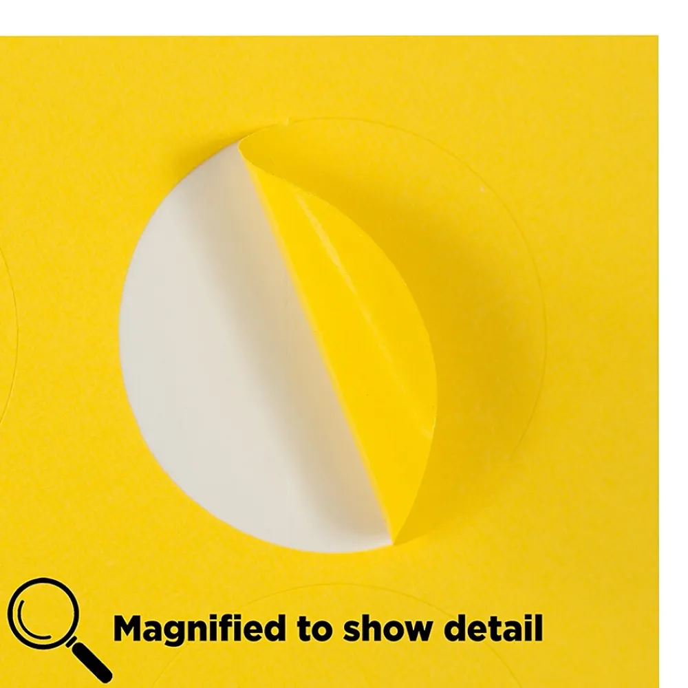 New JAM Paper Circle Round Label Sticker Seals, 1 2/3 Inch Diameter, , 24 Labels/Sheet, 5 Sheets/Pack (147627067) Yellow
