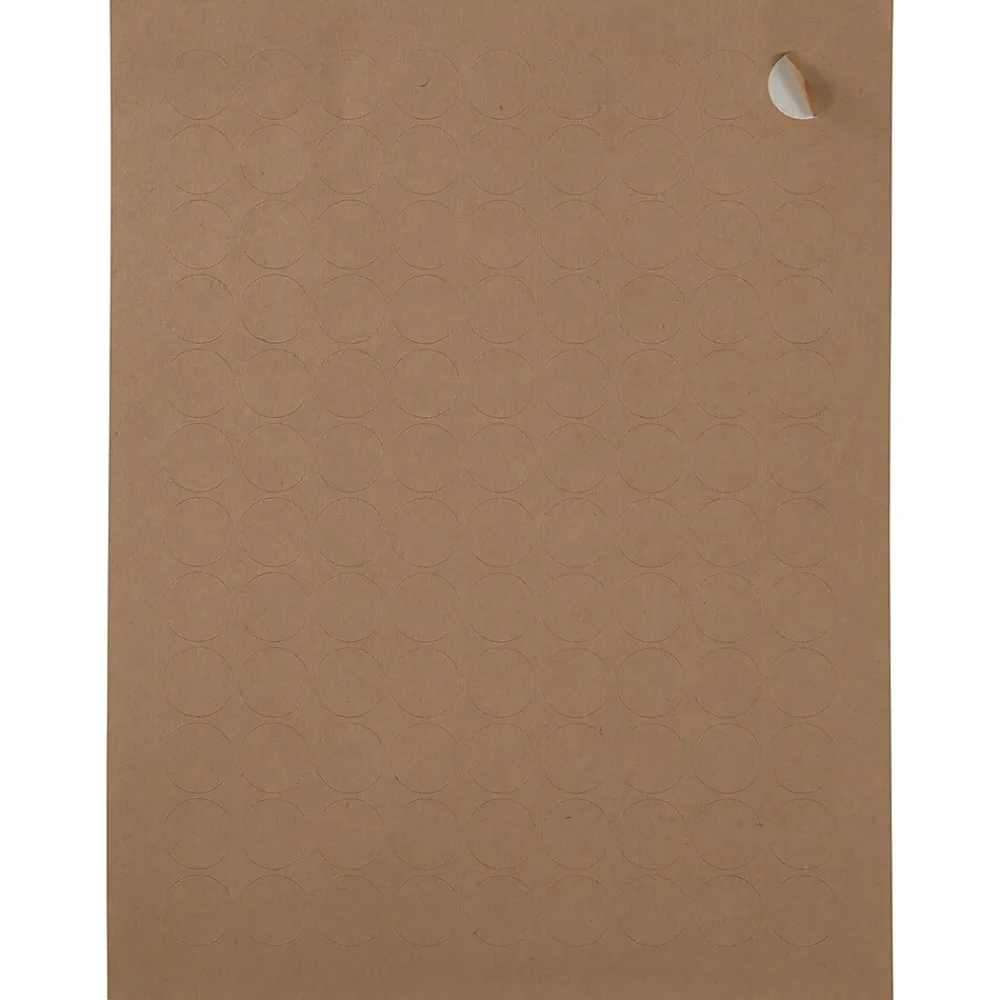 Hot JAM Paper Circle Round Label Sticker Seals, 0.75 Inch Diameter, Brown Kraft, 108/Pack (3147612188)