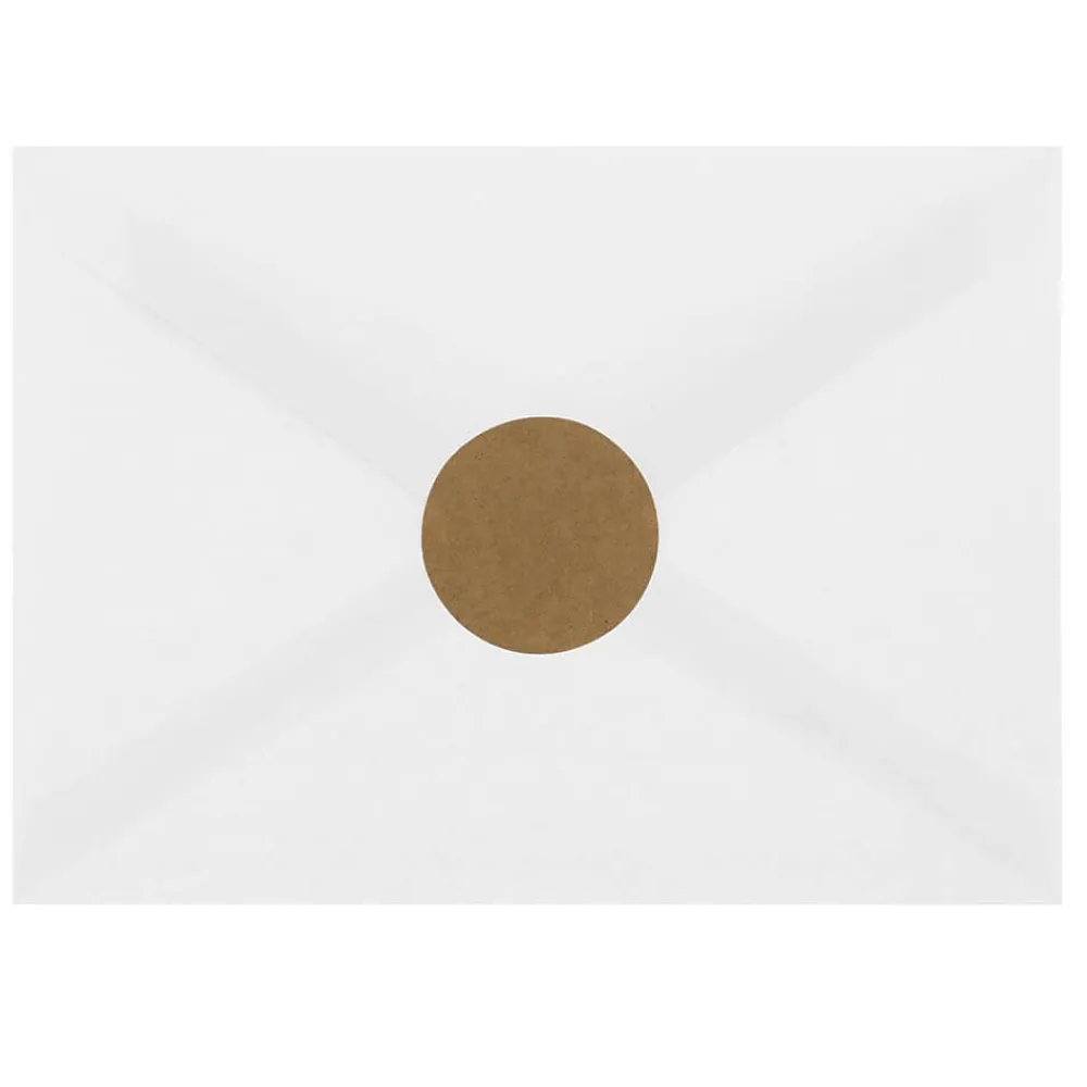 New JAM Paper Circle Round Label Sticker Seals, 1 2/3 Inch Diameter, , 120/Pack (3147612192) Brown Kraft