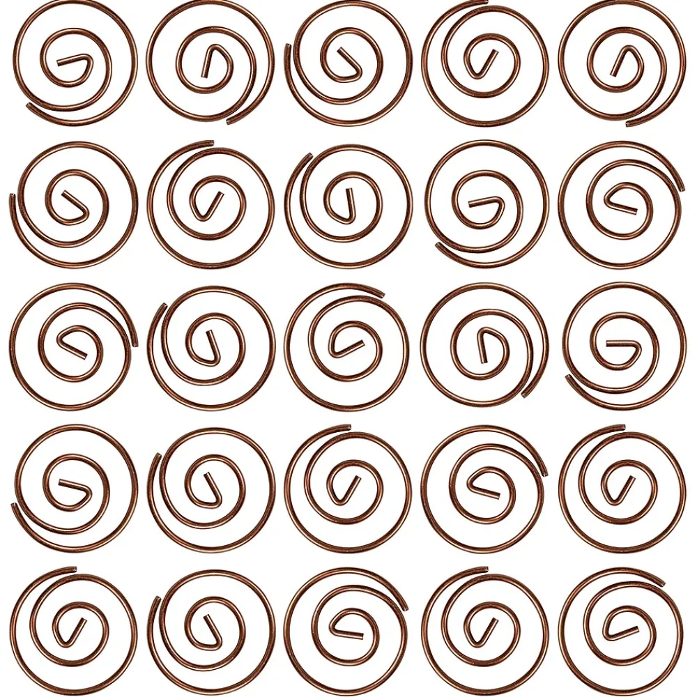Clips & Fasteners|JAM Paper Circular Small Paper Clips, , 2 Packs of 50 (21832061B) Rose Gold