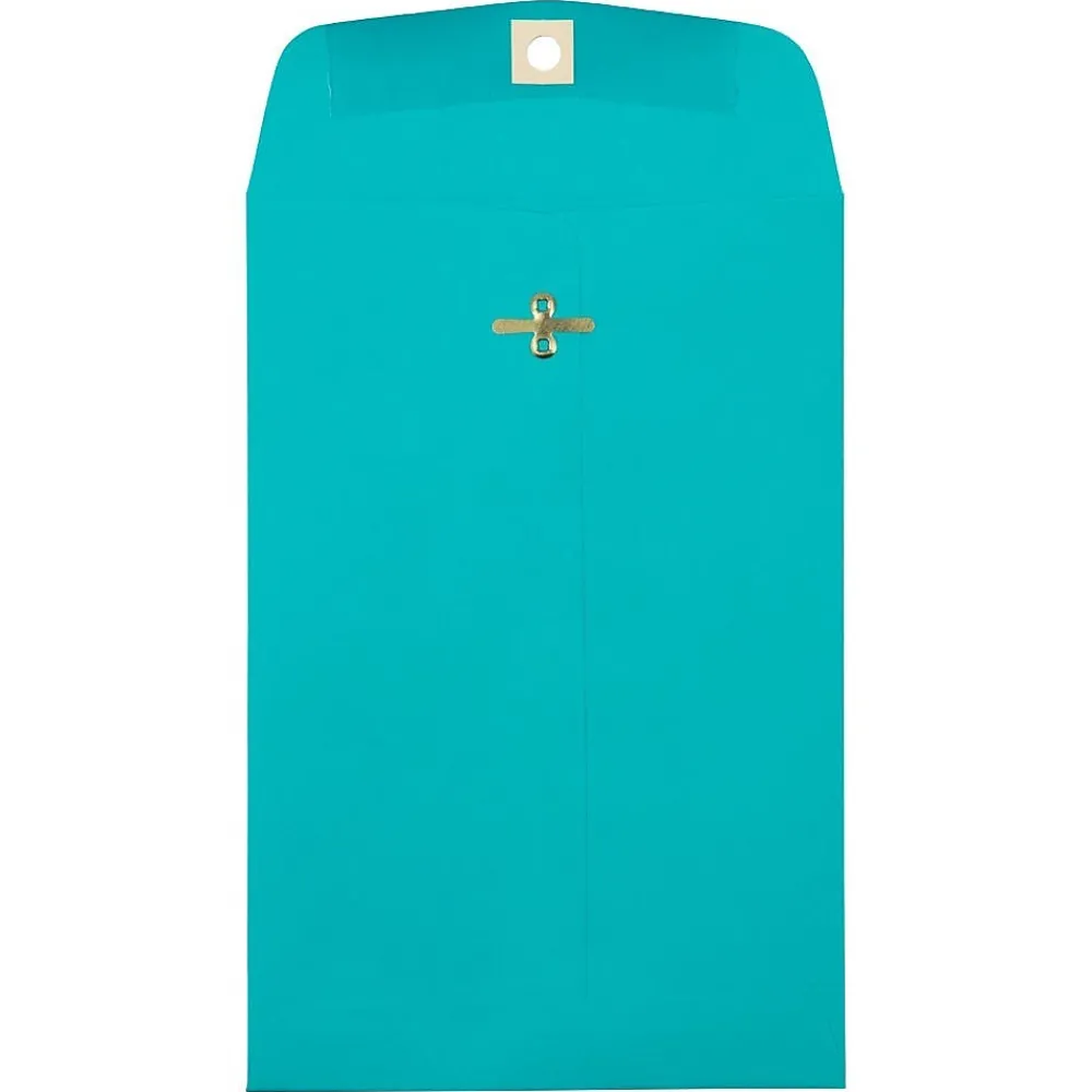 Clearance JAM Paper Clasp Catalog Envelope 6" x 9", Blue, 10/Pack (900807461B)