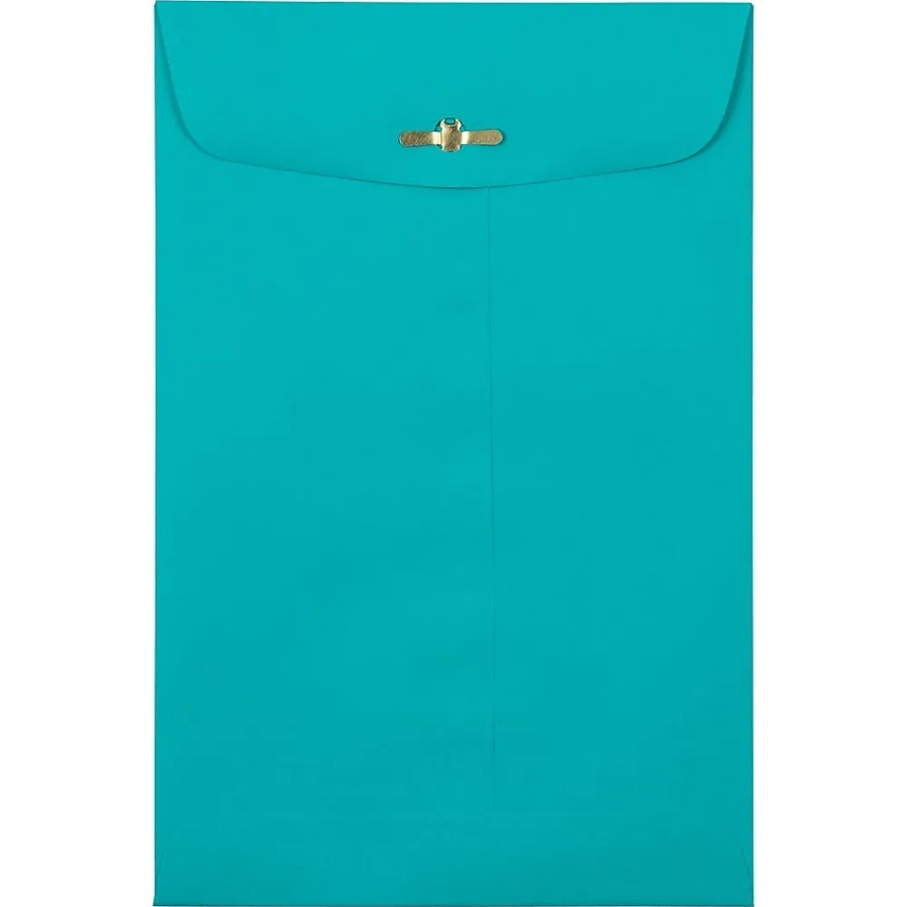 Clearance JAM Paper Clasp Catalog Envelope 6" x 9", Blue, 10/Pack (900807461B)