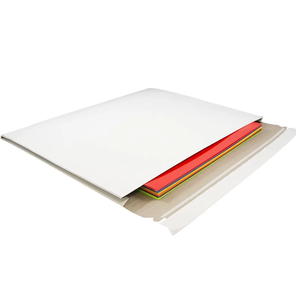 New JAM Paper ® Expandable Photo Mailer Envelopes with Self-Adhesive Closure, 15 x 12.5 x 1, White, 6 Rigid Mailers/Pack (38906707B)