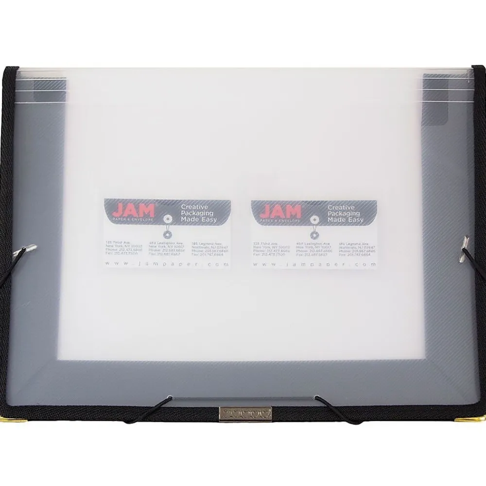 Fabric Portfolio Case with Elastic Closure, Clear (368331609)<JAM Paper Clearance