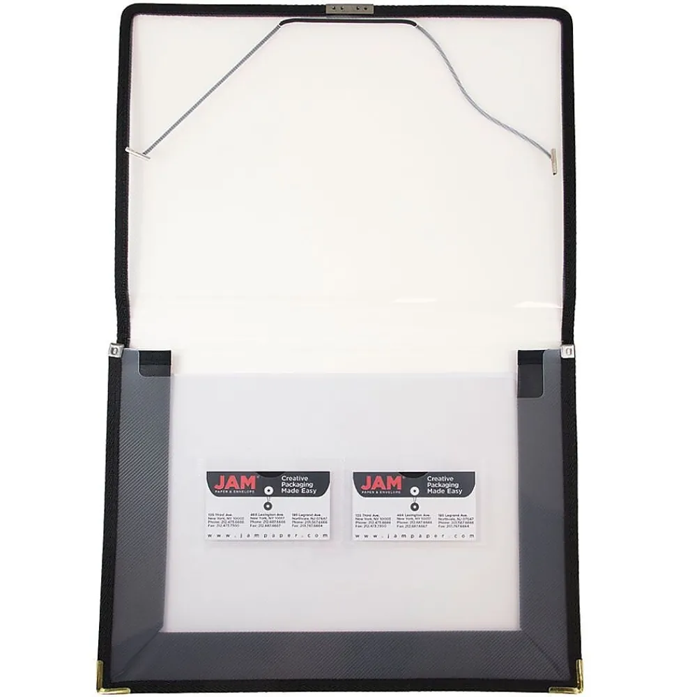 Fabric Portfolio Case with Elastic Closure, Clear (368331609)<JAM Paper Clearance
