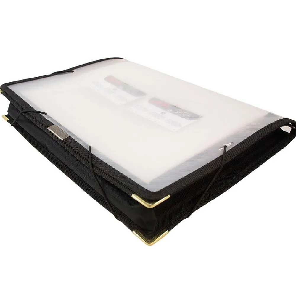 Fabric Portfolio Case with Elastic Closure, Clear (368331609)<JAM Paper Clearance