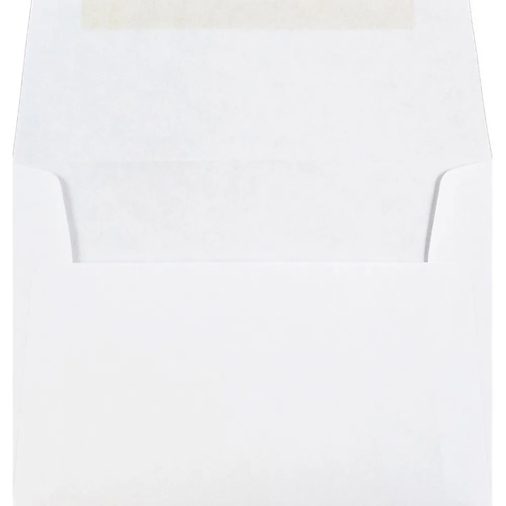 JAM Paper Gummed A2 Invitation Envelopes, 5 3/4" x 4 3/8", White, 100/Pack (MOOP6250LDIC)