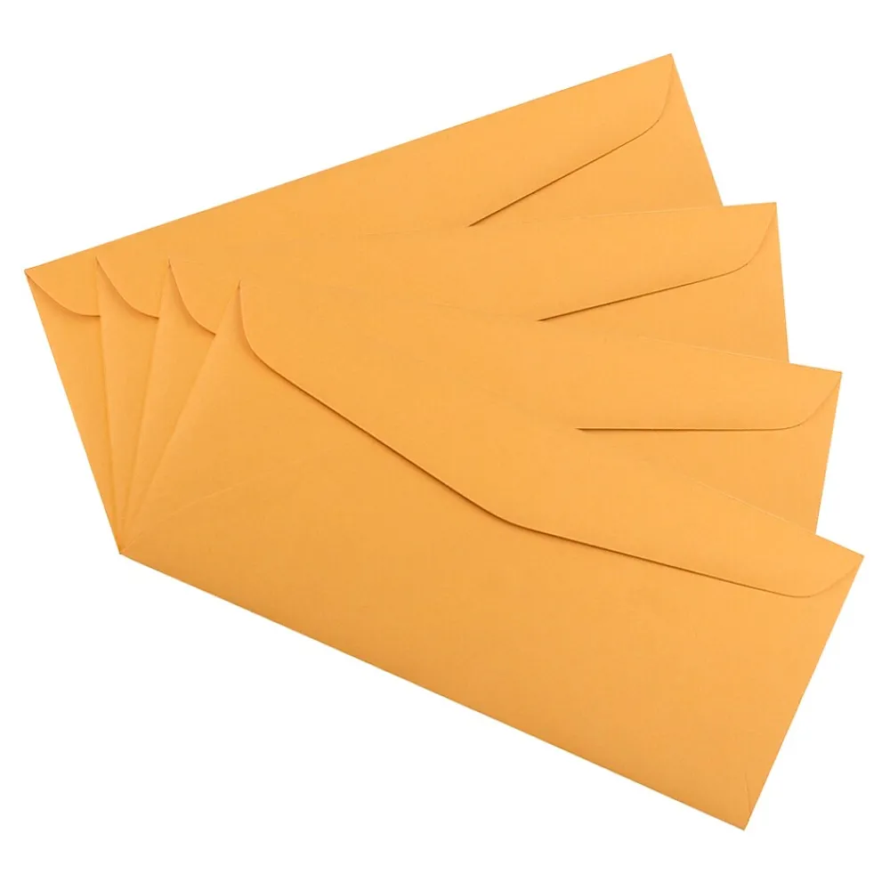 Outlet JAM Paper Kraft #12 Business Commercial Envelope, 4 3/4" x 11", Manila Brown Kraft, 500/Pack (80762H)