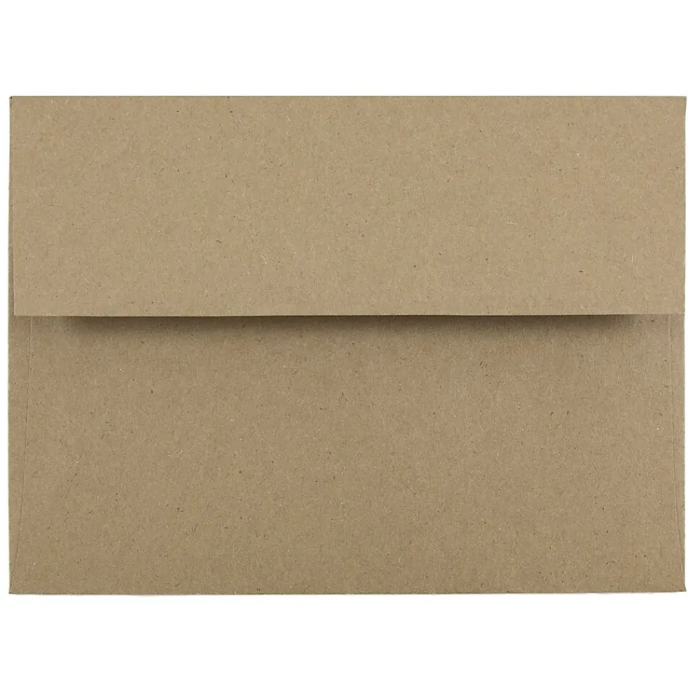 Outlet JAM Paper Kraft A6 Invitation Envelopes, 4.75 x 6.5, Brown Kraft Paper Bag, 25/Pack (LEKR650)