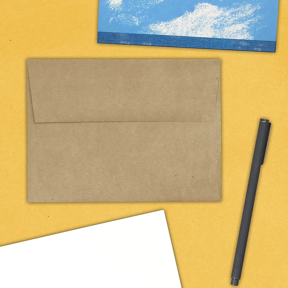 Outlet JAM Paper Kraft A6 Invitation Envelopes, 4.75 x 6.5, Brown Kraft Paper Bag, 25/Pack (LEKR650)