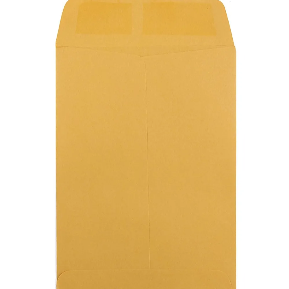 Hot JAM Paper Kraft Gummed Catalog Envelope, 5 1/2" x 7 1/2", Brown Kraft, 100/Pack (4101C)