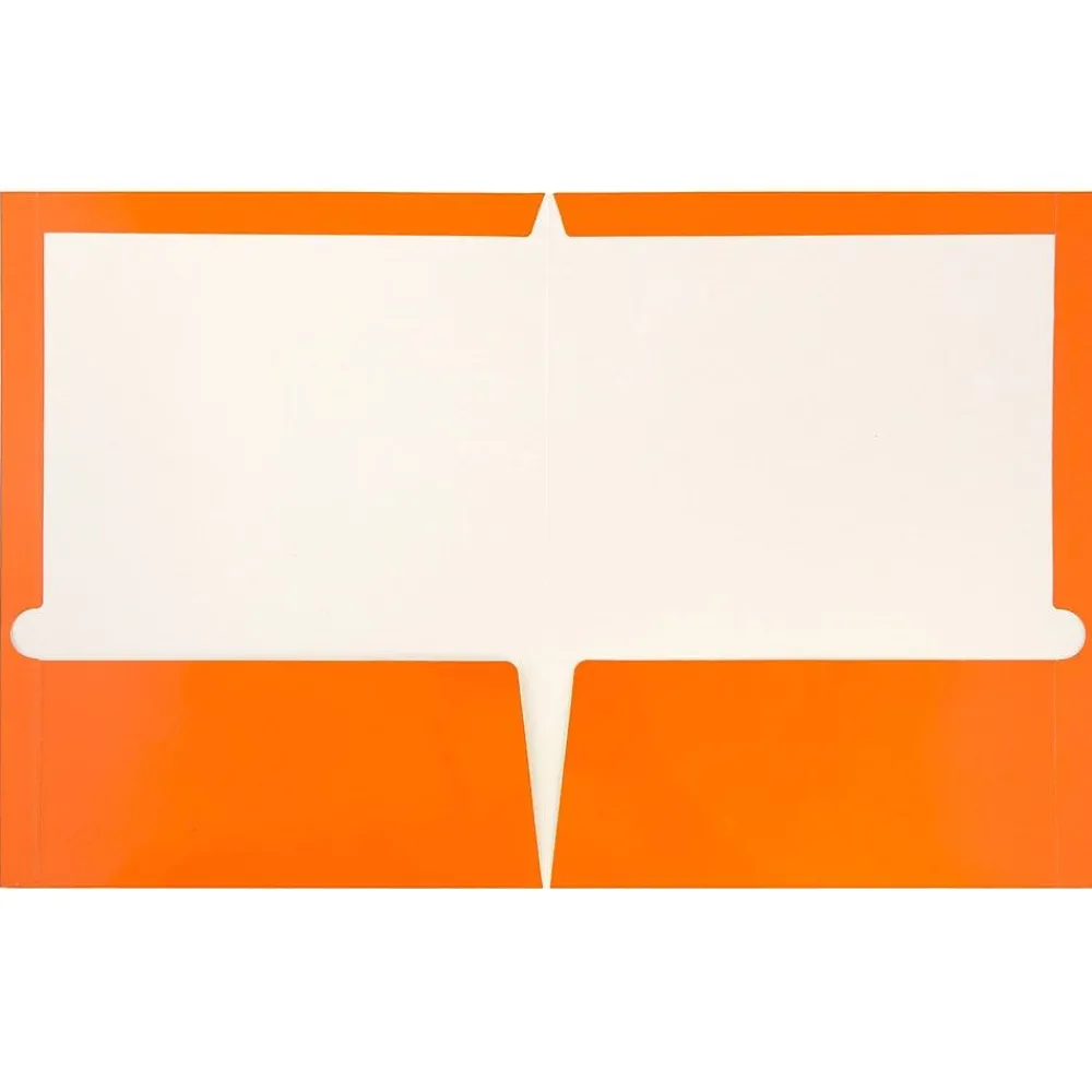 Pocket Folders|JAM Paper Laminated 2-Pocket Glossy Presentation Folders, , 25/Pack (385GORD) Orange