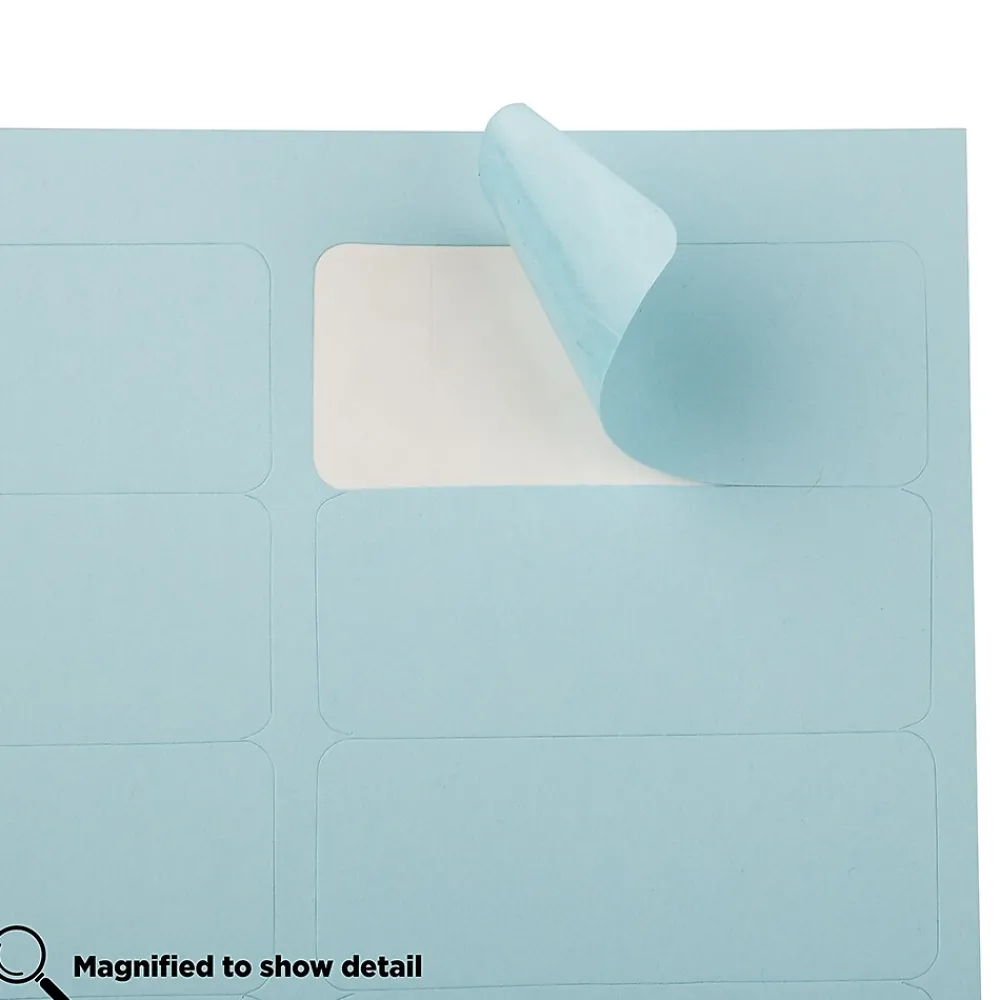 Best JAM Paper Laser/Inkjet Address Label, 1" x 2 5/8", , 30 Labels/Sheet, 4 Sheets/Pack (4052894) Baby Blue