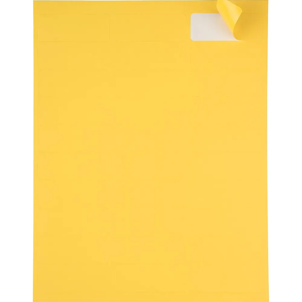 Outlet JAM Paper Laser/Inkjet Mailing Address Label, 1" x 2 5/8", , 30 Labels/Sheet, 4 Sheets/Pack (302725801) Yellow