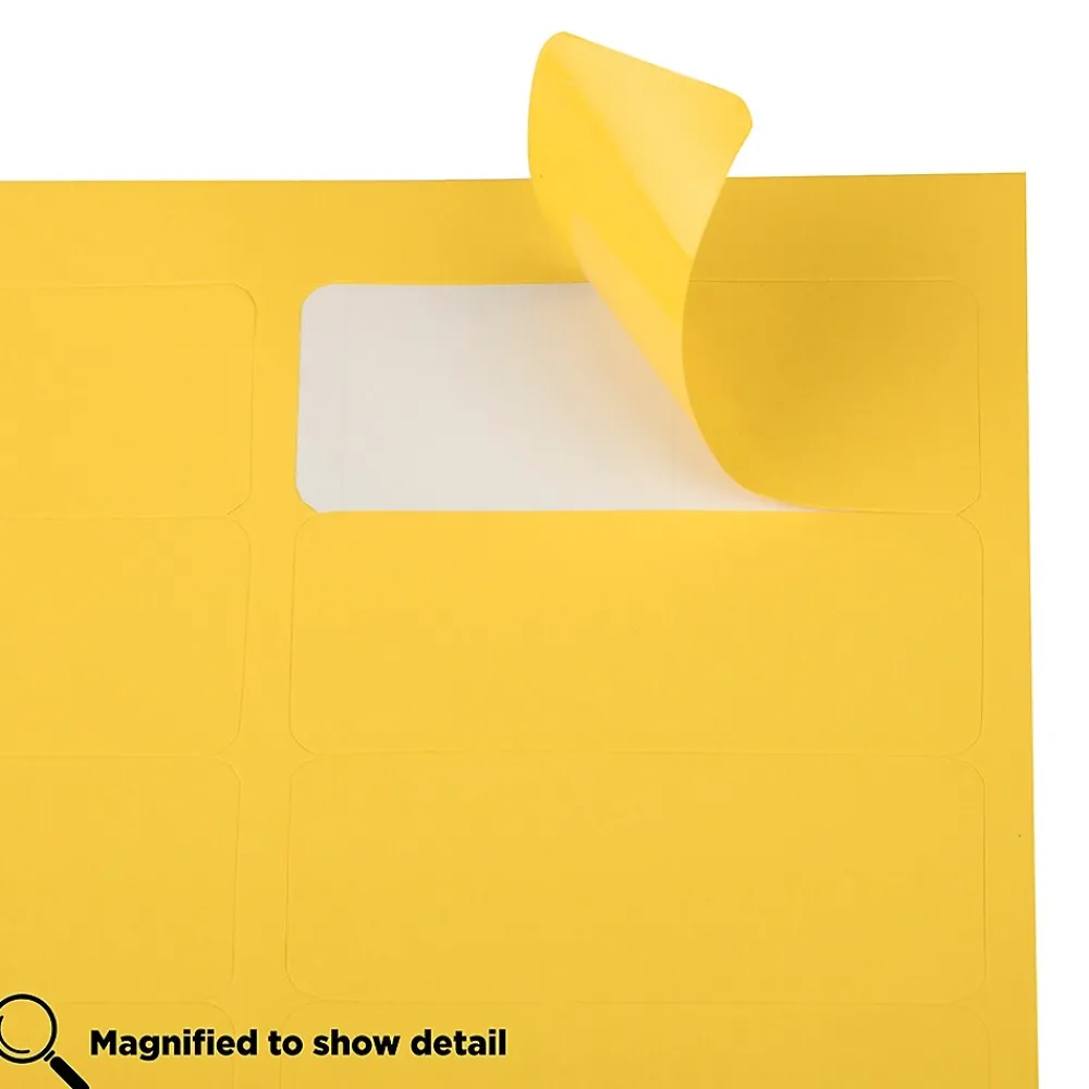 Outlet JAM Paper Laser/Inkjet Mailing Address Label, 1" x 2 5/8", , 30 Labels/Sheet, 4 Sheets/Pack (302725801) Yellow