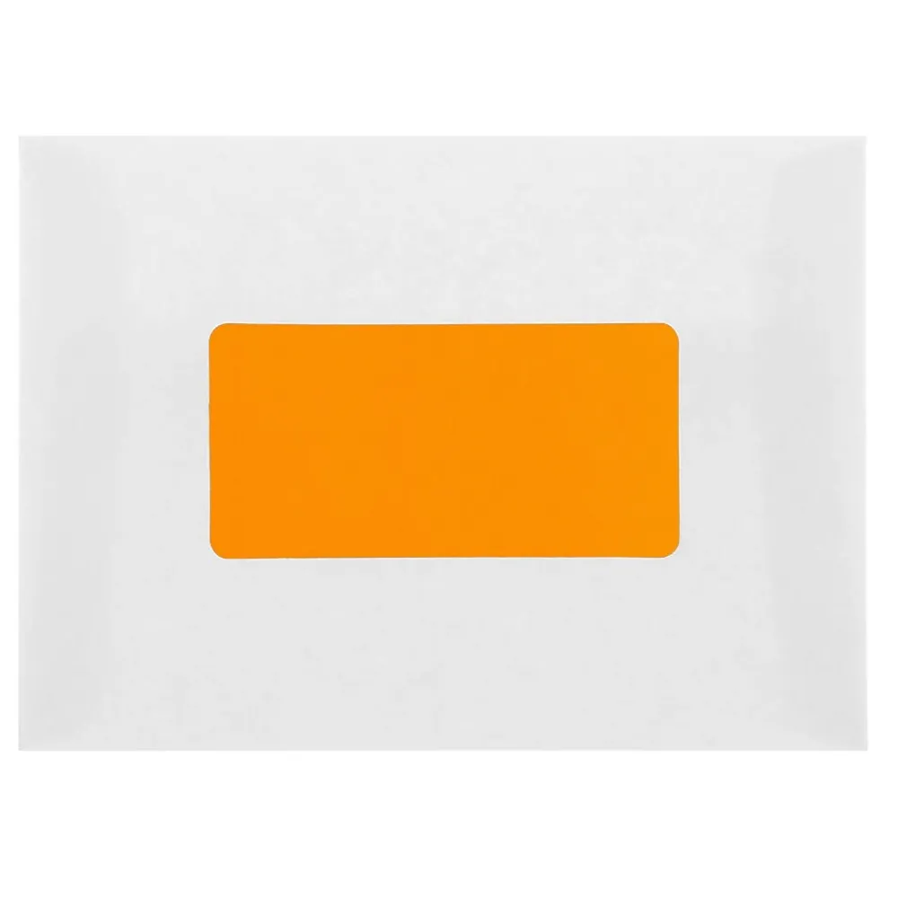 New JAM Paper Laser/Inkjet Shipping Labels, 2" x 4", , 10 Labels/Sheet, 12 Sheets/Pack (35432826) Neon Orange