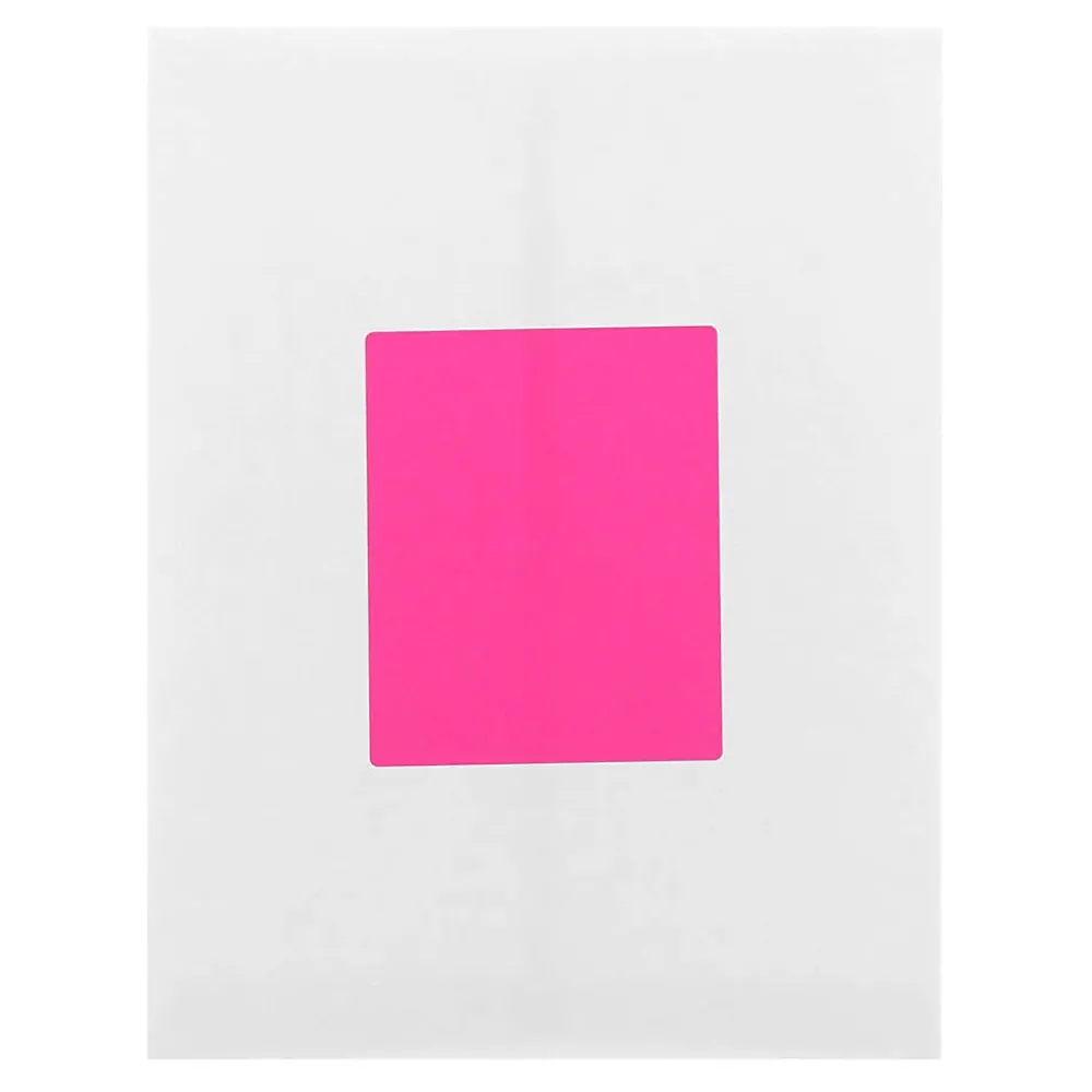 Sale JAM Paper Laser/Inkjet Shipping Labels, 4" x 5", , 4 Labels/Sheet, 30 Sheets/Pack (354329165) Neon Pink