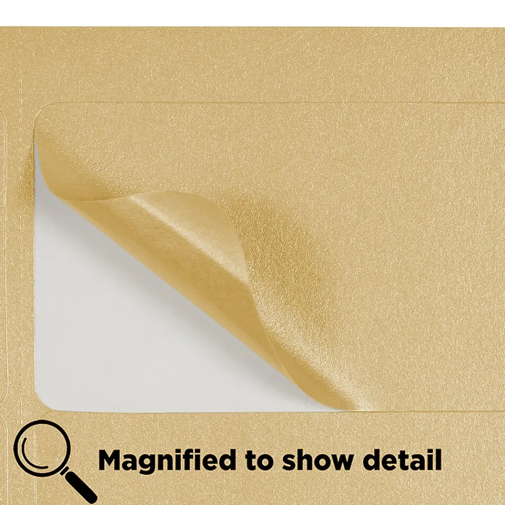 Discount JAM Paper Laser/Inkjet Shipping Labels, 2" x 4", , 10 Labels/Sheet, 12 Sheets/Pack (40732538) Gold Metallic