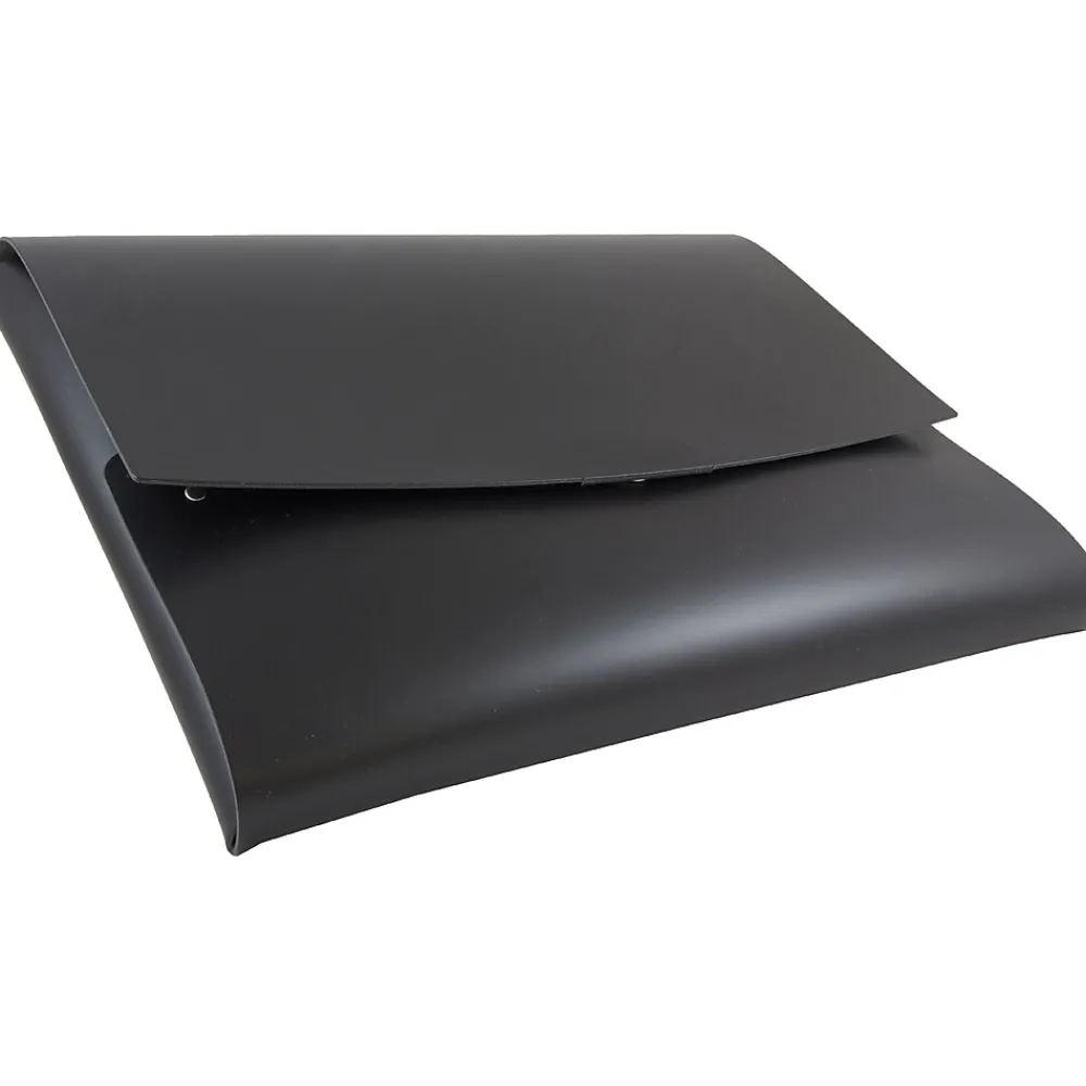 Leather Portfolio Case with Snap Closure, Black, 12/Carton (2233317452B)<JAM Paper Hot