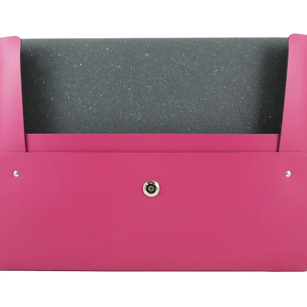 Leather Portfolio Case with Snap Closure, Fuchsia Pink (2233320839)<JAM Paper Best