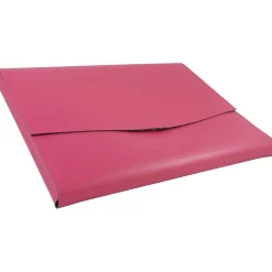 Leather Portfolio Case with Snap Closure, Fuchsia Pink (2233320839)<JAM Paper Best