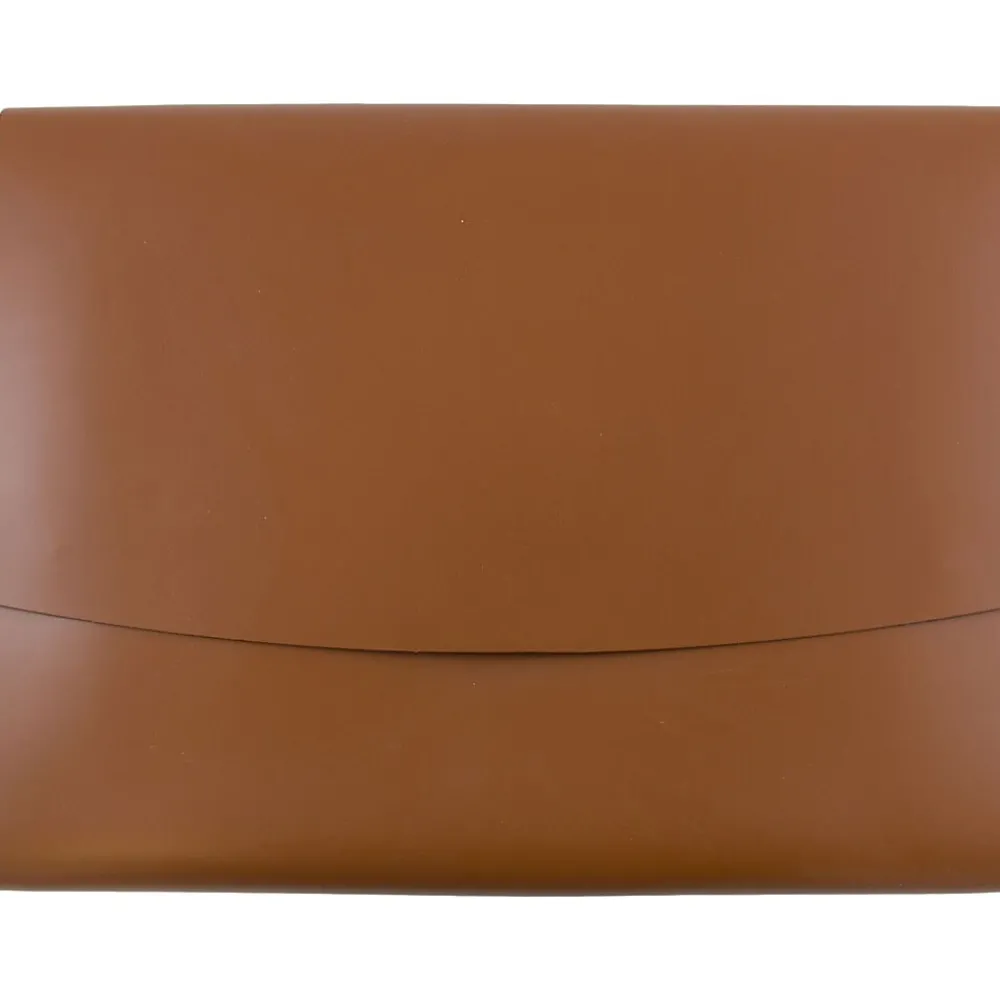 Leather Portfolio Case with Snap Closure, Brown, 12/Carton (2233320843B)<JAM Paper New