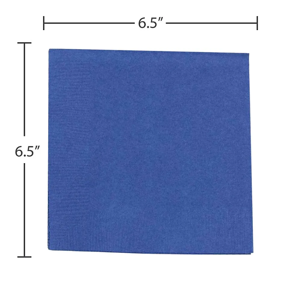 JAM Paper Lunch Napkin, 2-ply, Blue, 50 Napkins/Pack (6255620718)