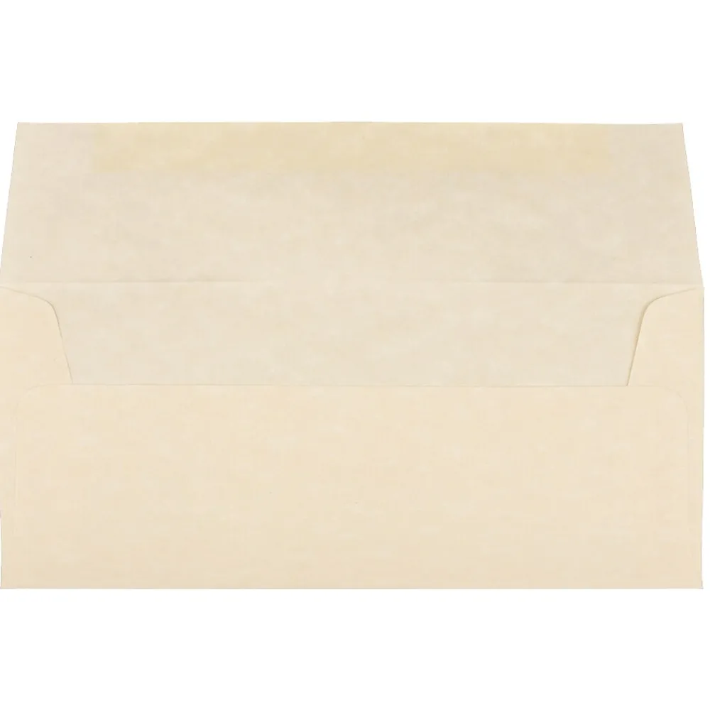Clearance JAM Paper Open End #10 Business Envelope, 4 1/8" x 9 1/2", Natural, 50/Pack (900926651I)