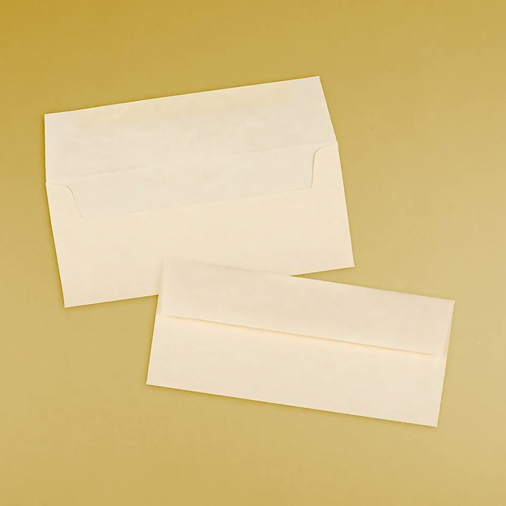 Clearance JAM Paper Open End #10 Business Envelope, 4 1/8" x 9 1/2", Natural, 50/Pack (900926651I)