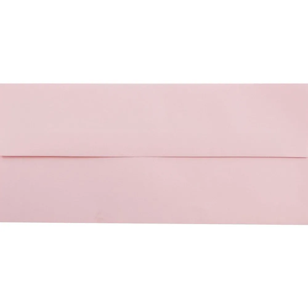 Discount JAM Paper Open End #10 Business Envelope, 4 1/8" x 9 1/2", Baby Pink, 50/Pack (2155777I)