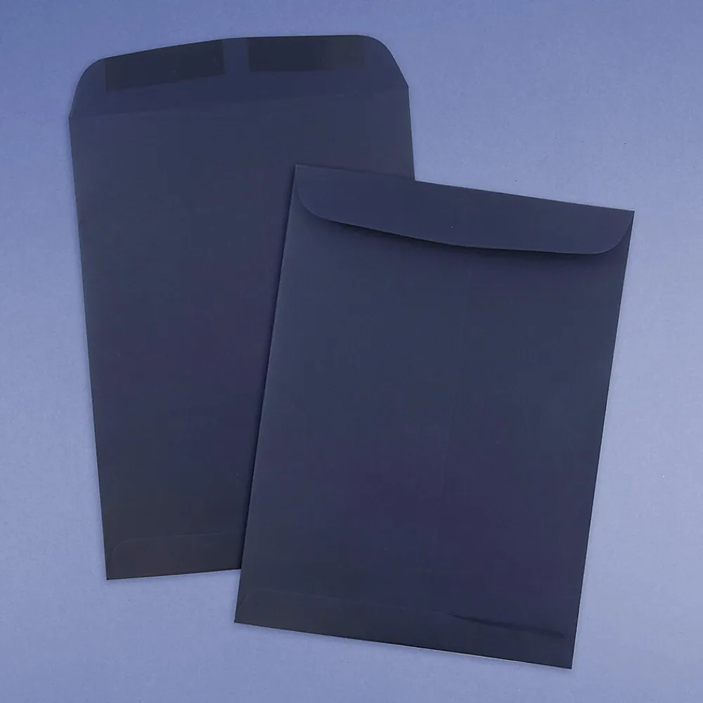 Hot JAM Paper Open End Catalog Envelope, 9" x 12", Navy Blue, 50/Pack (51287431I)
