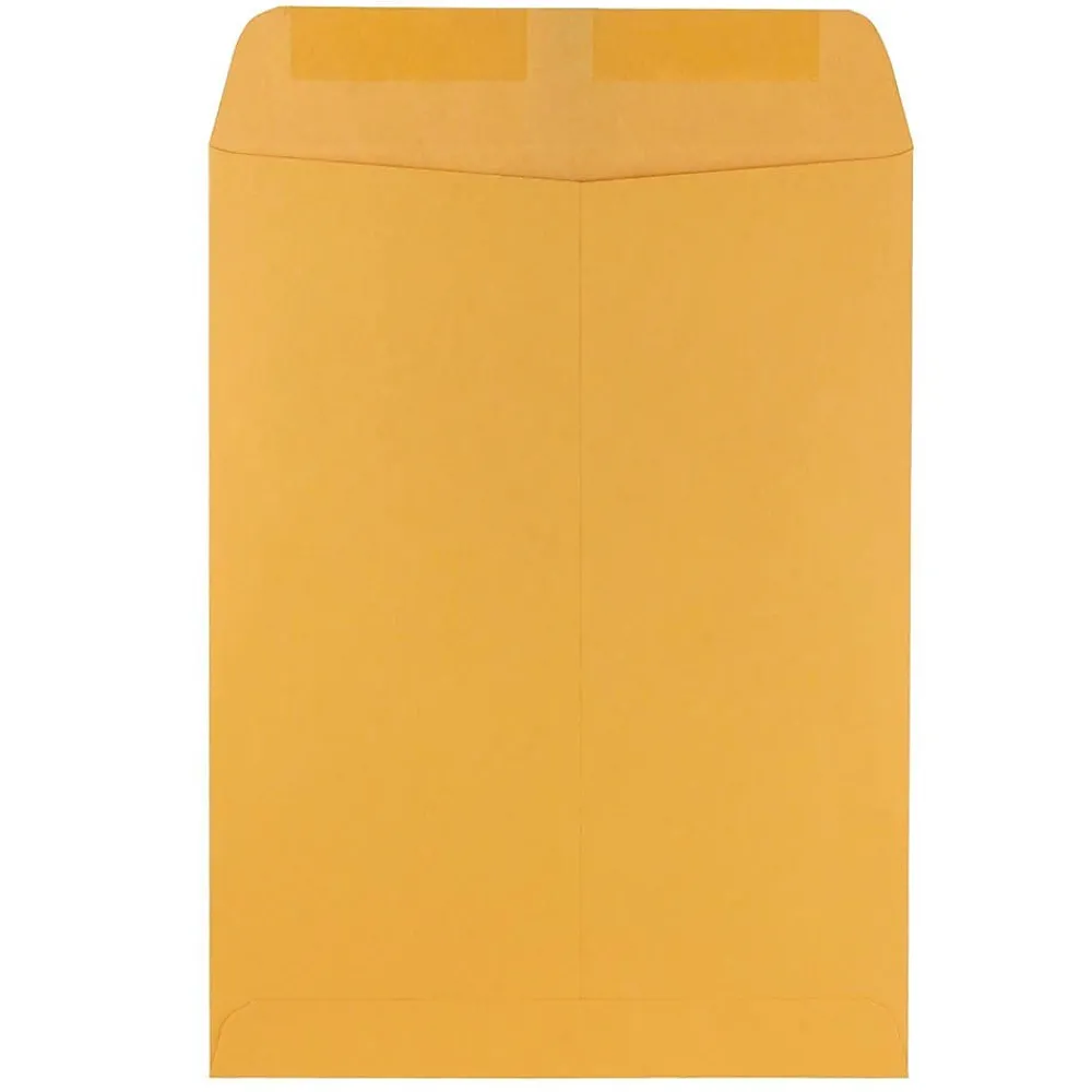 Outlet JAM Paper Open End Catalog Envelopes, 9" x 12", Brown Kraft Manila, 500/Pack (4132C)