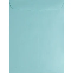 Sale JAM Paper Open End Catalog Envelopes, 9" x 12", Aqua Blue, 100/Pack (31287530f)