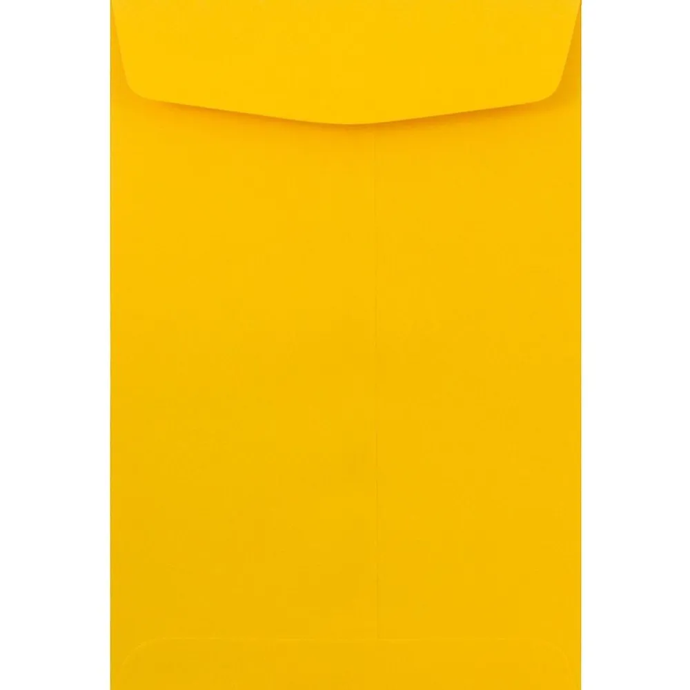 New JAM Paper Open End Catalog Envelope, 6" x 9", Yellow, 100/Pack (212815443F)
